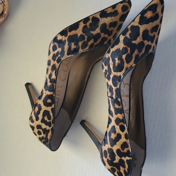 Sam Edelman Animal Print Calf Hair Heels sz 9 - Picture 9 of 15